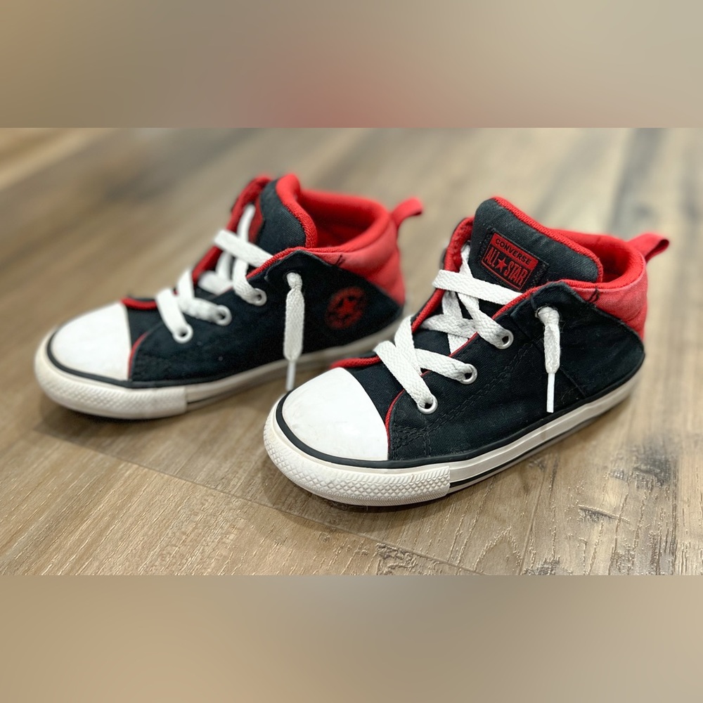 Boys Converse All Star Mid Shoe Sneakers Size 10
